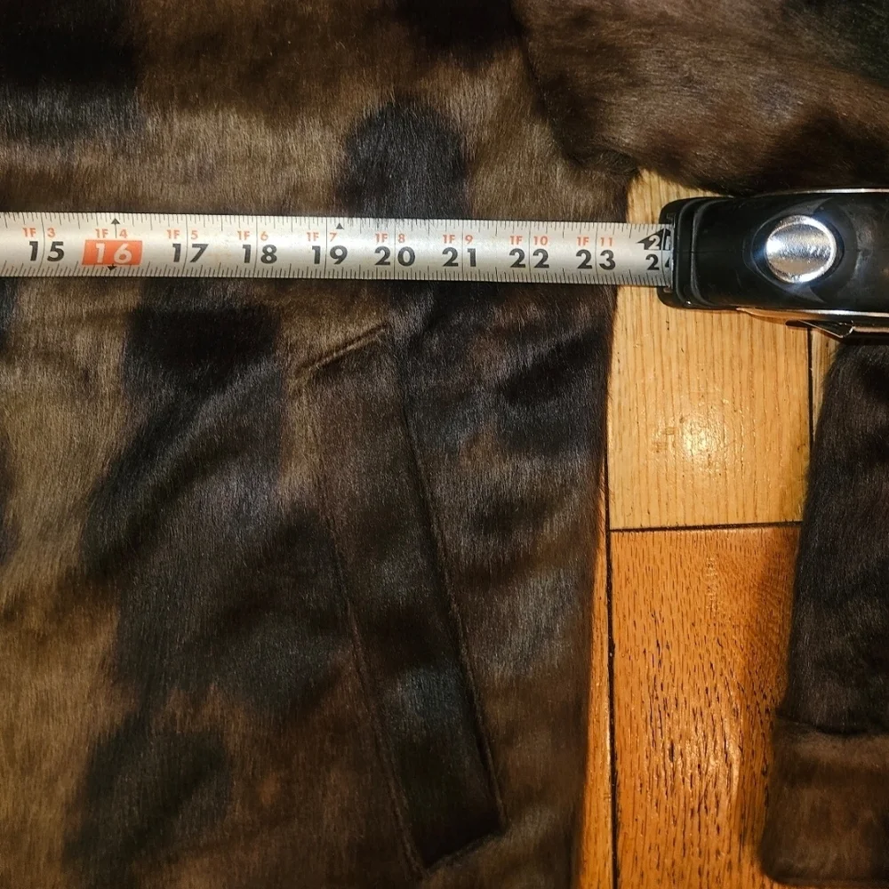 Abercrombie & Fitch Brown Faux Fur Bomber Jacket - Picture 7 of 8